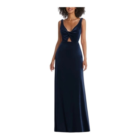 Lovely Twist Front Cutout Velvet Maxi Dress NWT - Picture 1 of 7